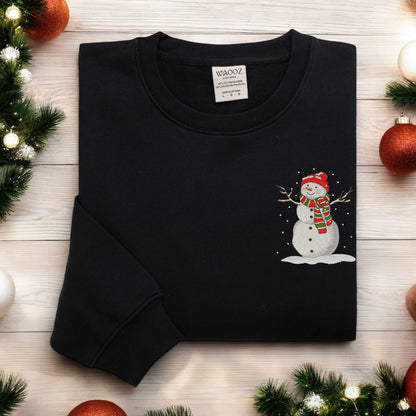 Embroidered Snowman Sweatshirt Christmas Sweatshirt Christmas Sweater Christmas Gifts Christmas Crewneck Womens Christmas Sweatshirt