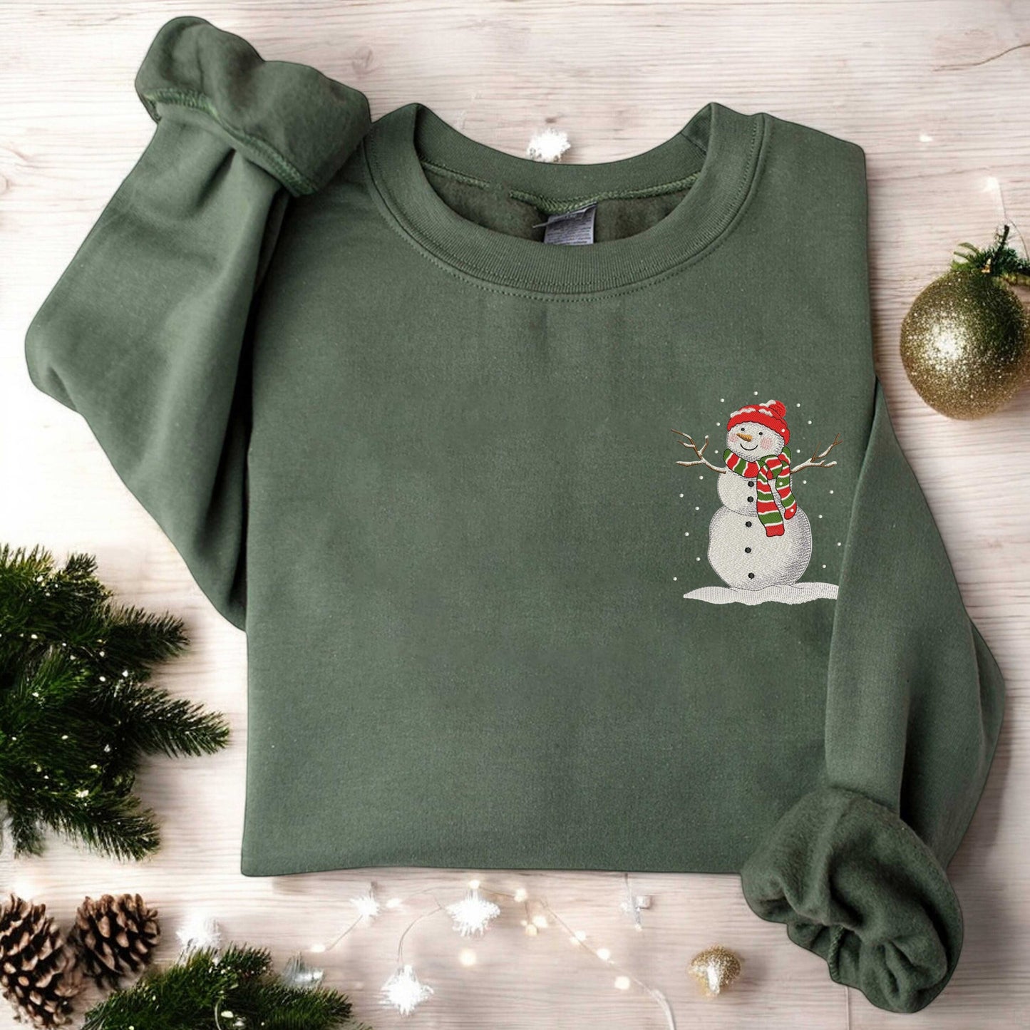 Embroidered Snowman Sweatshirt Christmas Sweatshirt Christmas Sweater Christmas Gifts Christmas Crewneck Womens Christmas Sweatshirt