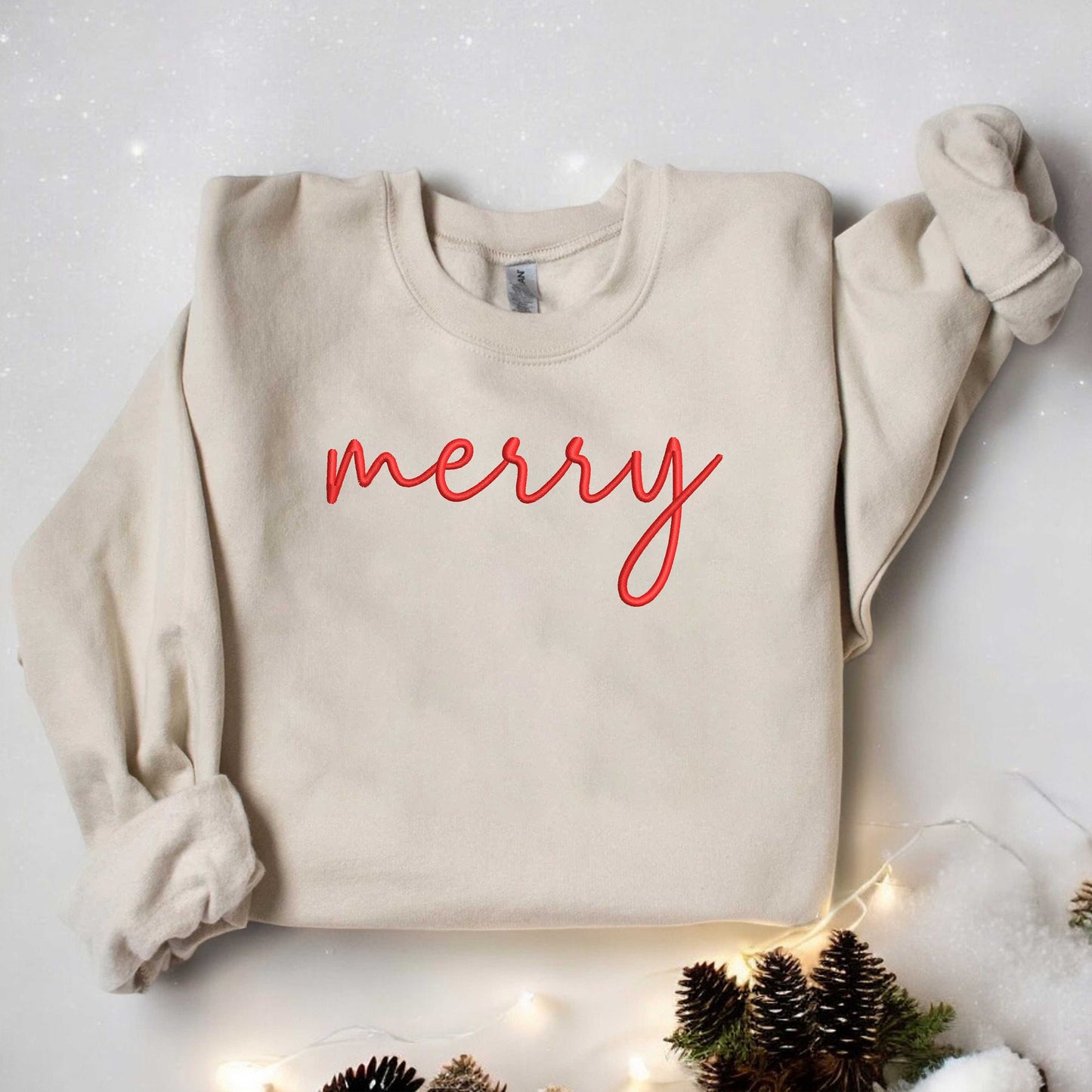 Merry Christmas Sweatshirt Christmas Embroidered Sweatshirt Cute Winter Sweater Funny Christmas Shirt Christmas Sweatshirt Holiday Sweater