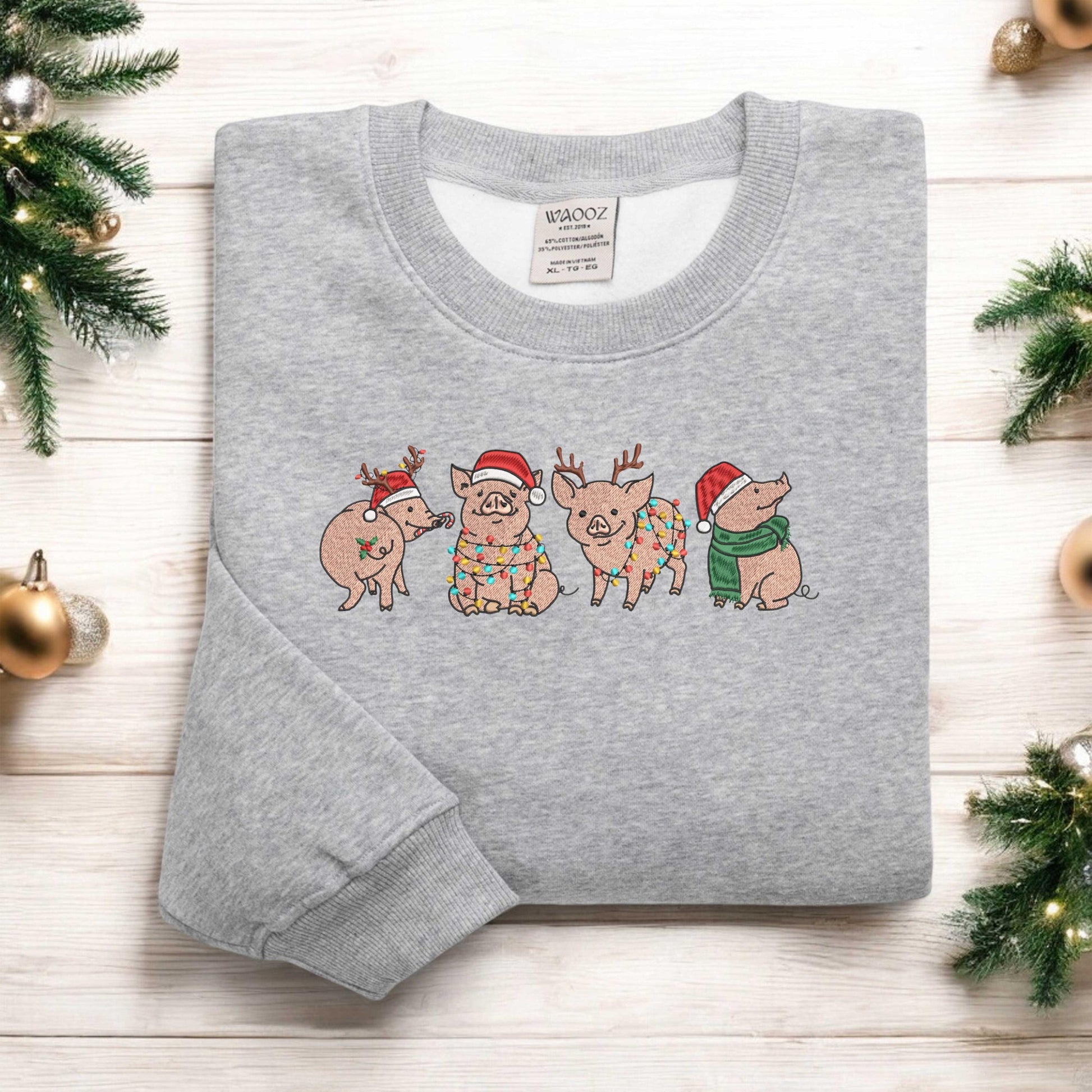 Merry Pigmas Sweatshirt Christmas Pig Sweater Christmas Pig Sweatshirt Pig Lover Gift Sweatshirt Funny Farmer Shirt Xmas Gift Christmas Gift