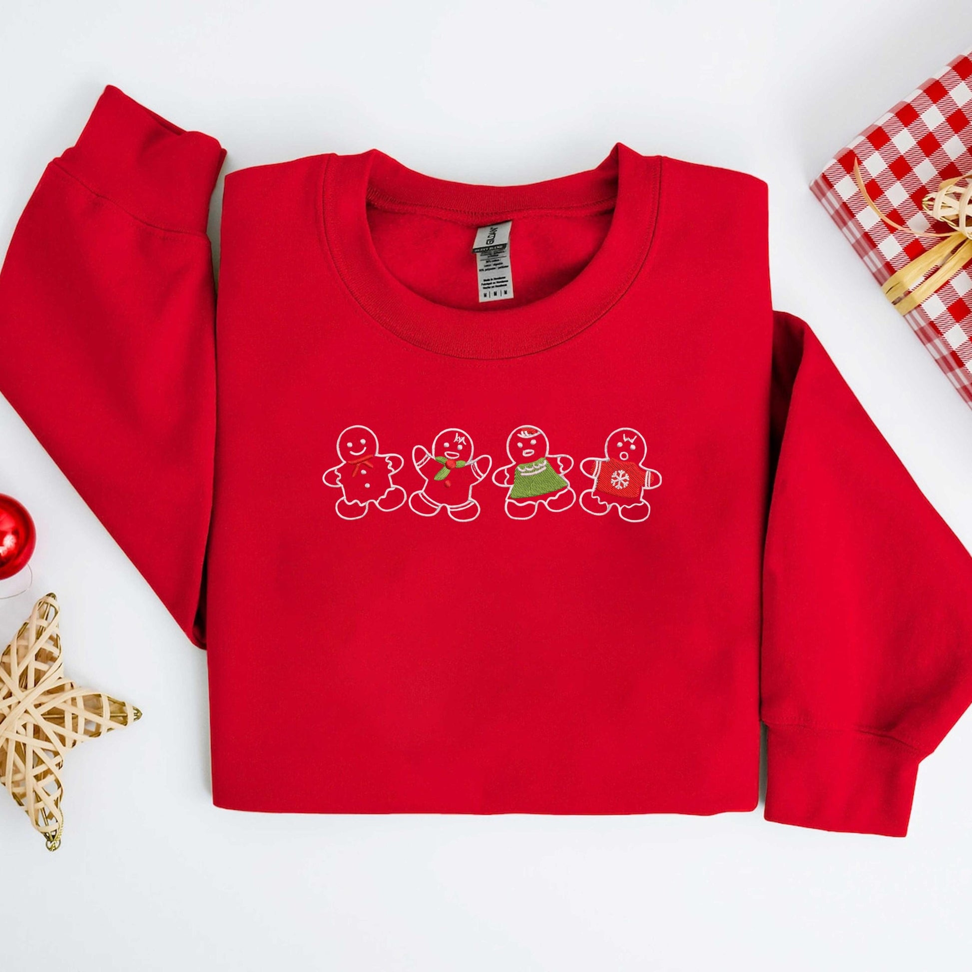 Embroidered Gingerbread Cookies Sweatshirt Gingerbread Christmas Embroidered Sweatshirt Christmas Sweatshirt Gingerbread Lover Gift