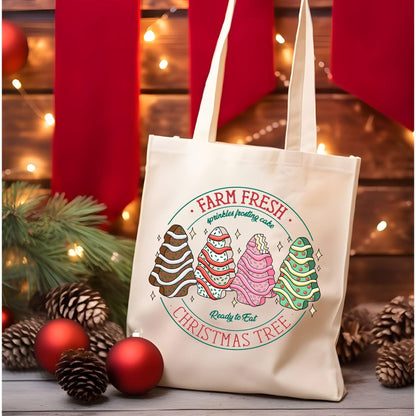 Farm Fresh Christmas Tree Tote Bag, Christmas Cute Tote Bag, Holiday Bag, Christmas Gift Bag, Vacation Tote Bag, Christmas Gift Tote Bag