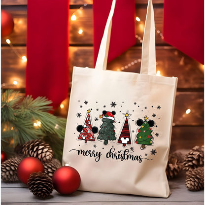 Merry Christmas  tote bag, Xmas Tree tote bag, Christmas tote bag, Christmas gift tote bag