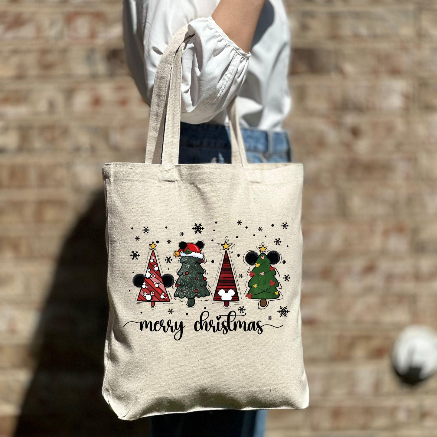 Merry Christmas  tote bag, Xmas Tree tote bag, Christmas tote bag, Christmas gift tote bag