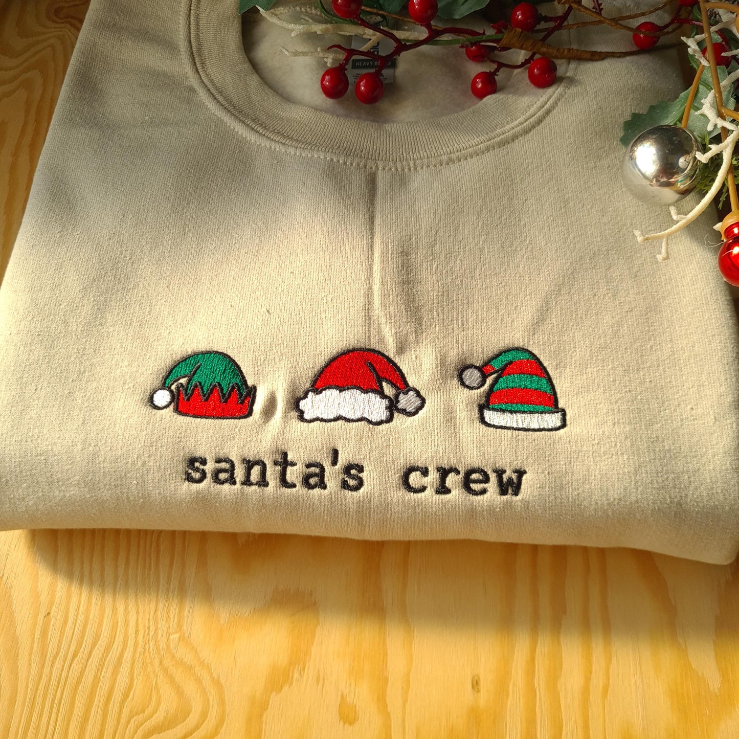 Christmas Embroidered Sweatshirt, Santa Crew Family Christmas Jumper, Christmas Crewneck, Christmas Group Sweatshirt, Festive Xmas Jumper