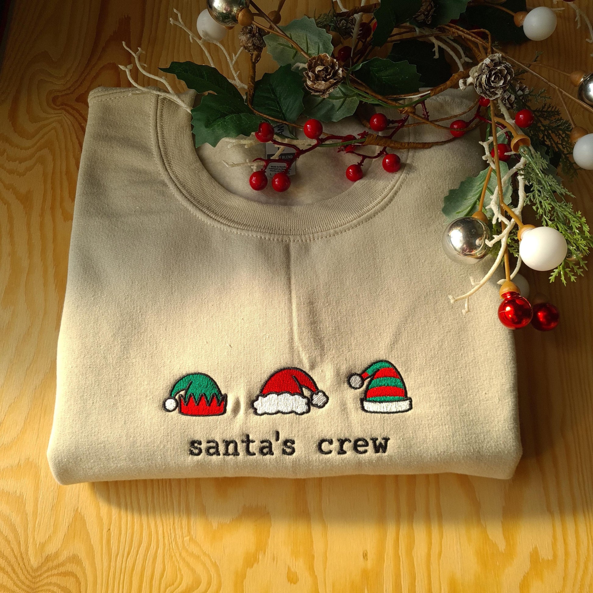 Christmas Embroidered Sweatshirt, Santa Crew Family Christmas Jumper, Christmas Crewneck, Christmas Group Sweatshirt, Festive Xmas Jumper