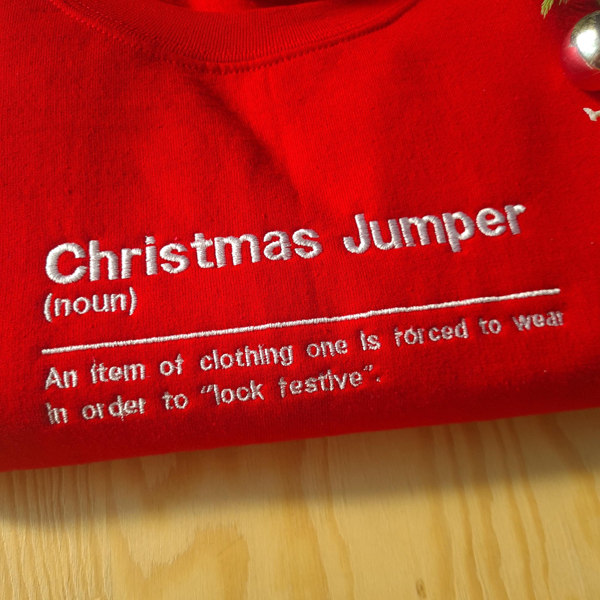 Christmas Embroidered Jumper, Funny Christmas Jumper, Christmas Jumper Definition Sweatshirt, Funny Christmas Gift, Ugly Christmas Jumper