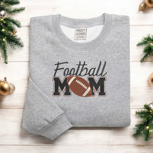 Embroidered Football Mom Sweatshirt Football Mama Sweatshirt Football Mom Gift Football Lover Gifts Embroidered Football Sweatshirt