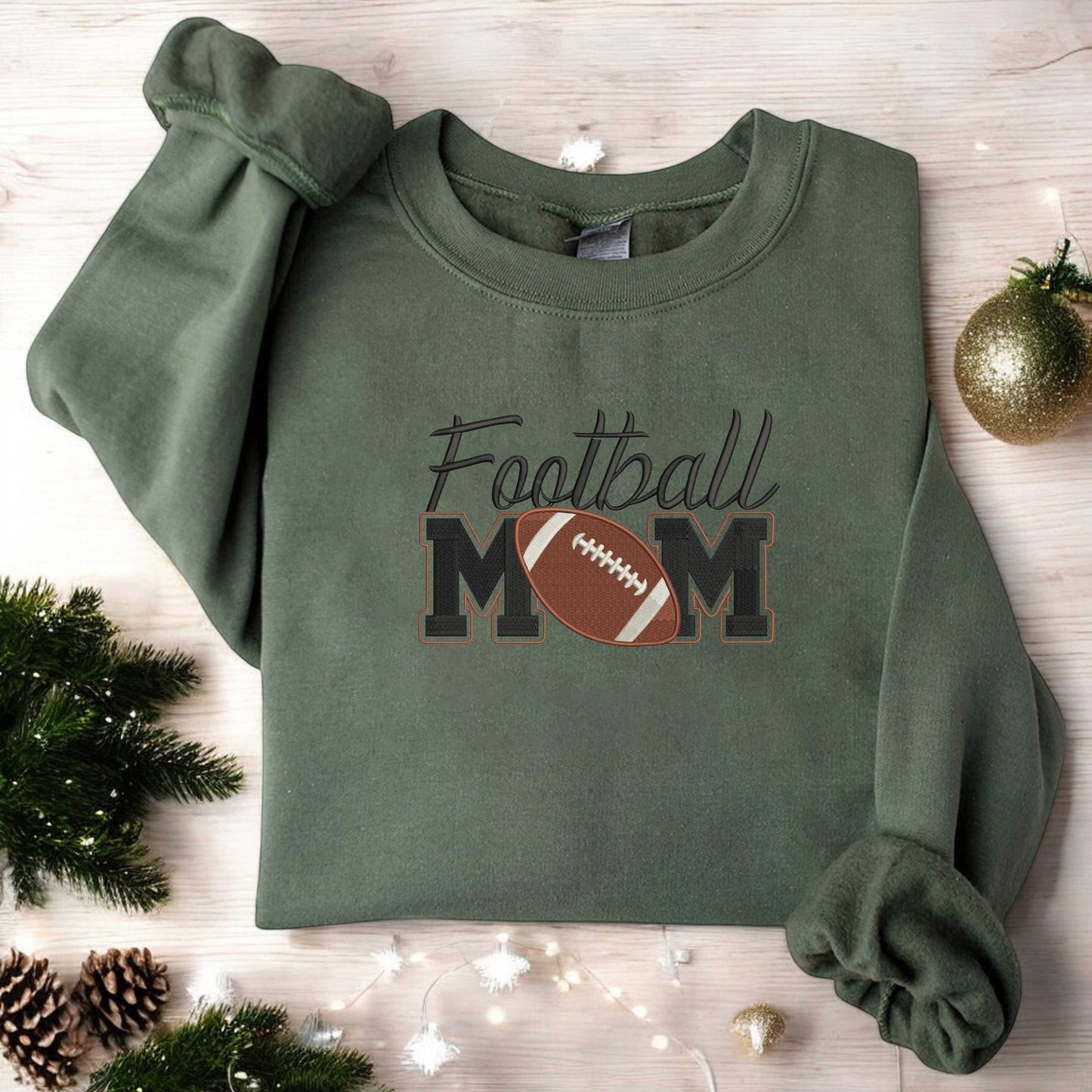 Embroidered Football Mom Sweatshirt Football Mama Sweatshirt Football Mom Gift Football Lover Gifts Embroidered Football Sweatshirt