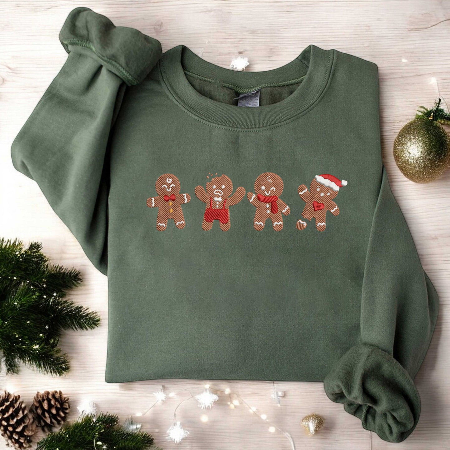 Embroidered Gingerbread Cookies Sweatshirt Gingerbread Christmas Embroidered Sweatshirt Christmas Sweatshirt Christmas Gift Xmas Gift