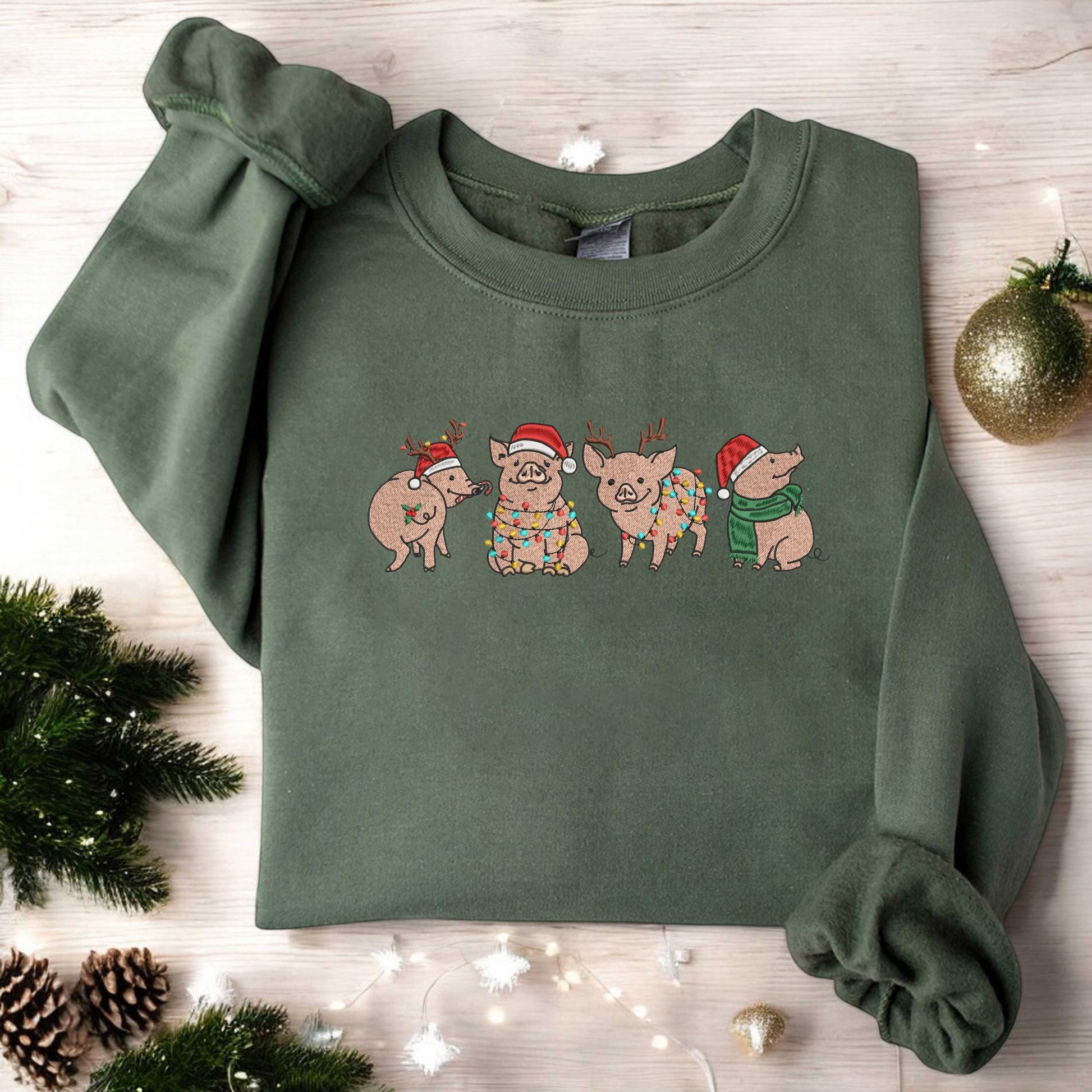 Merry Pigmas Sweatshirt Christmas Pig Sweater Christmas Pig Sweatshirt Pig Lover Gift Sweatshirt Funny Farmer Shirt Xmas Gift Christmas Gift