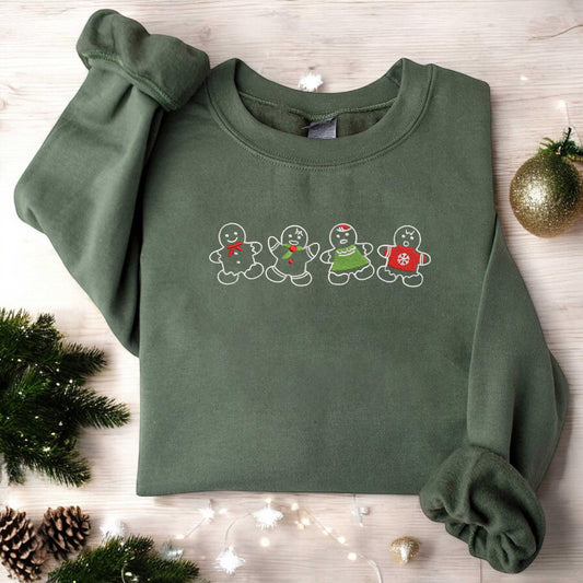 Embroidered Gingerbread Cookies Sweatshirt Gingerbread Christmas Embroidered Sweatshirt Christmas Sweatshirt Gingerbread Lover Gift