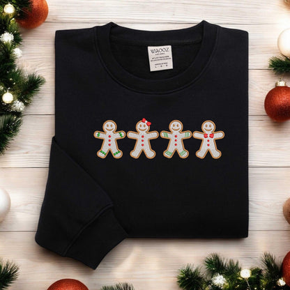 Embroidered Gingerbread Cookies Sweatshirt Gingerbread Christmas Embroidered Sweatshirt Christmas Sweatshirt Holiday Sweater Xmas Gift