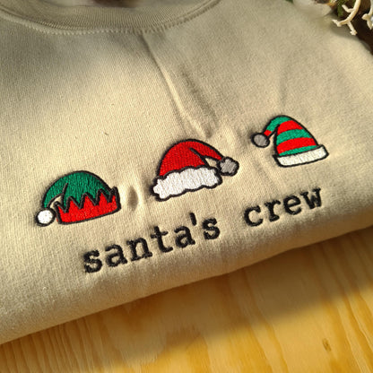 Christmas Embroidered Sweatshirt, Santa Crew Family Christmas Jumper, Christmas Crewneck, Christmas Group Sweatshirt, Festive Xmas Jumper