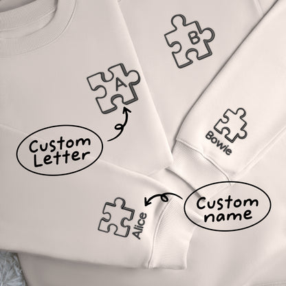 Custom Icon Couple Matching Shirt - Embroidered Sweatshirt, T-shirt, Hoodie